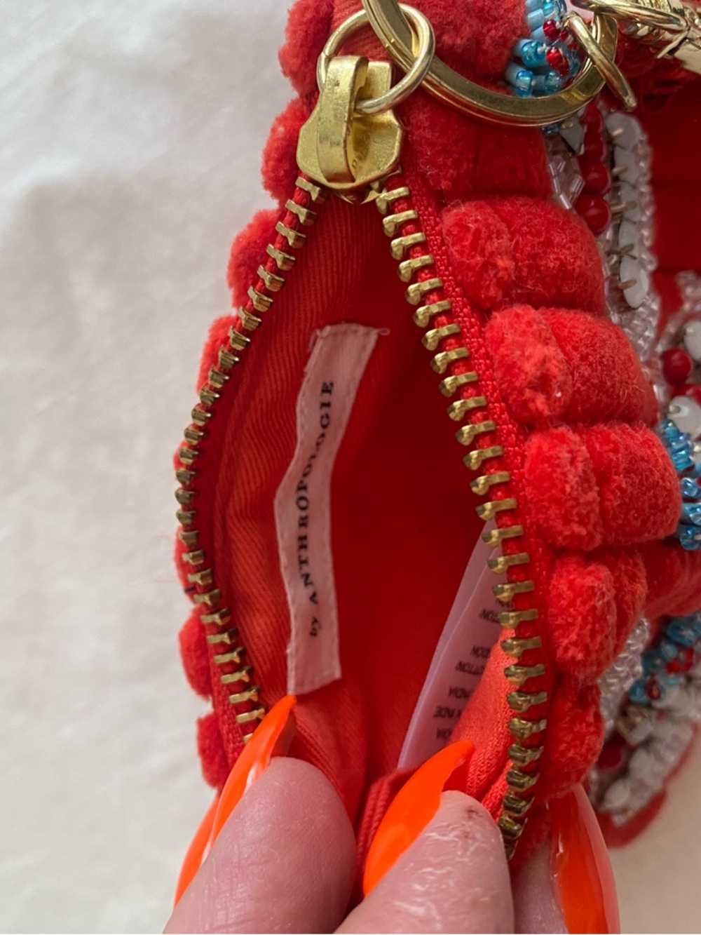 Anthropologie Beaded Coin Purse Holiday Icon Beanie Edition - Picture 8 of 10